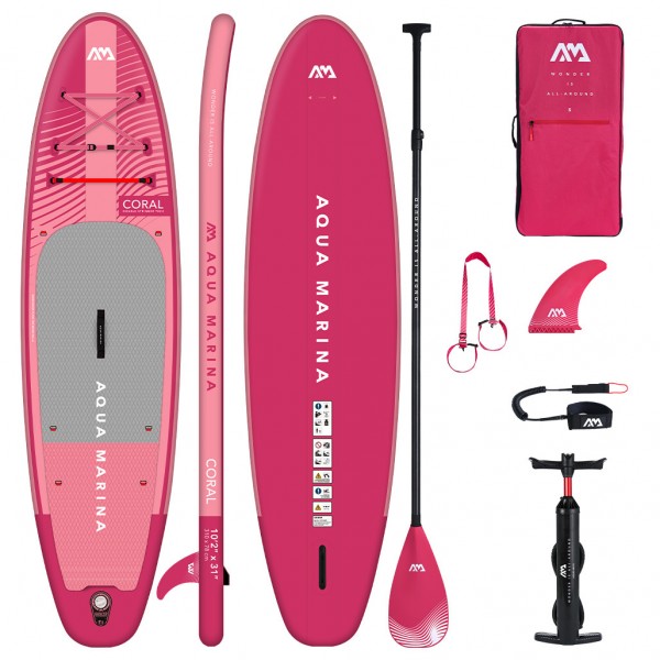 Aqua Marina Coral 10'2'' Raspberry MOD-NEW (Δώρο Στεγανός Σάκος 15L) SUP & CANOE